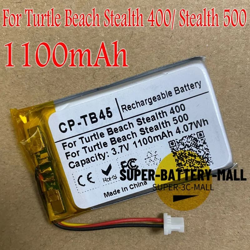 1100 mAh Battery for Turtle Beach Stealth400 Stealth500 FT 603048 P
