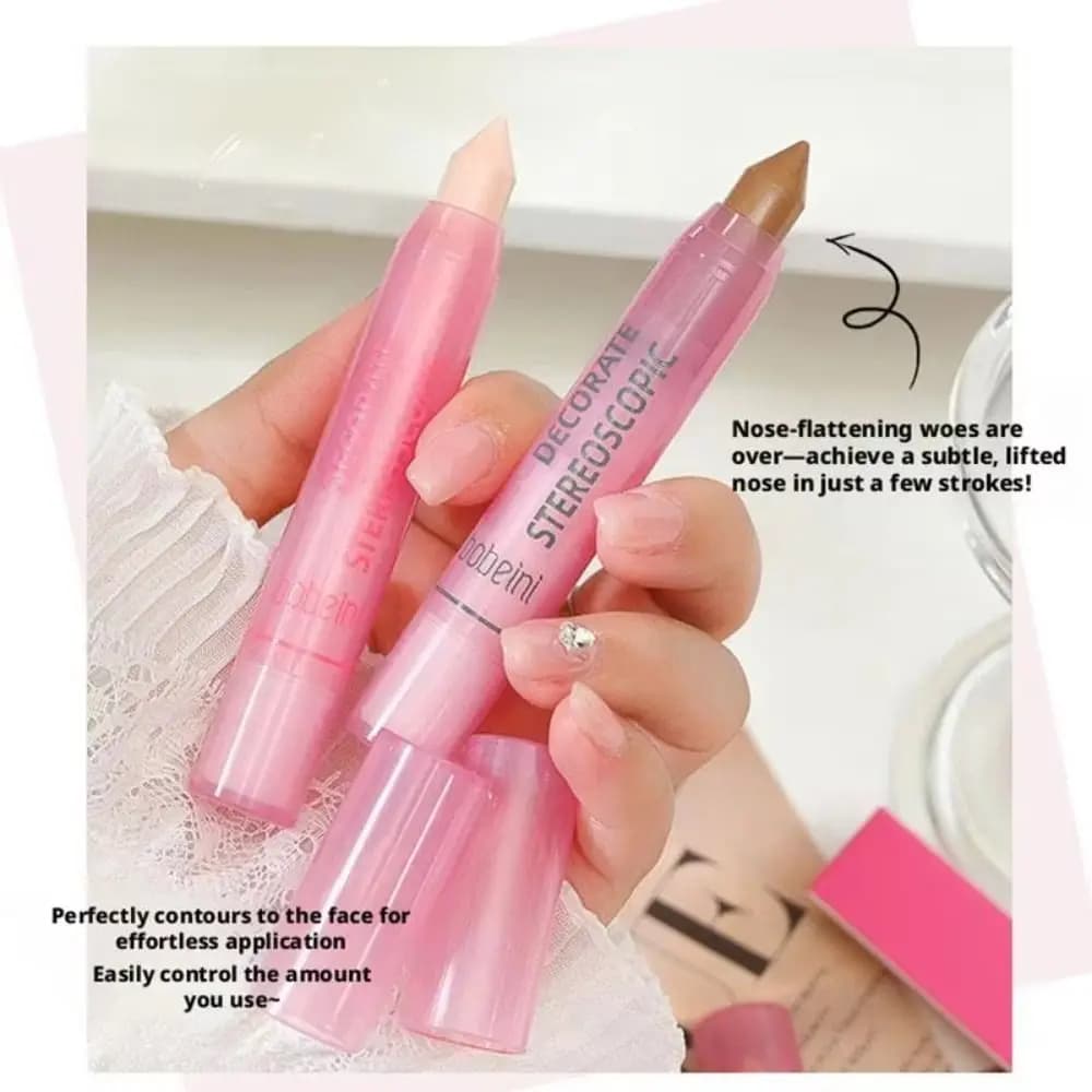 Matte Contour Stick Waterproof Moisturizing Concealer 3D Nose Shadow Long Lasting Face Highlighting Cream Face Makeup