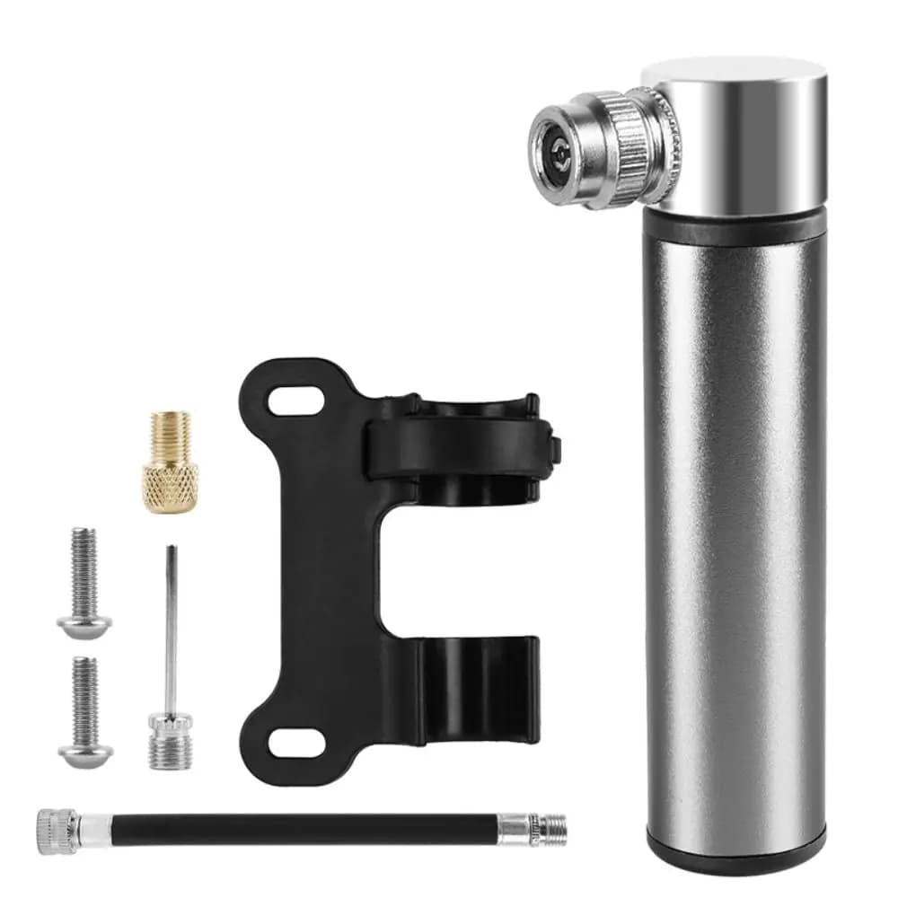 Mini Pompa per Bicicletta con Valvola Schrader e Presta, Pompa Portatile in Lega di Alluminio per Ciclismo su Strada, Gonfiatore Manuale per Pneumatici