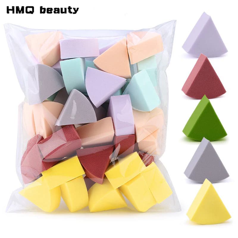 5 pieces in the shape of the fan attic triangle blender for make-up Morandi color liquid foundation in wet sponge powder and dry make-up tools beauty