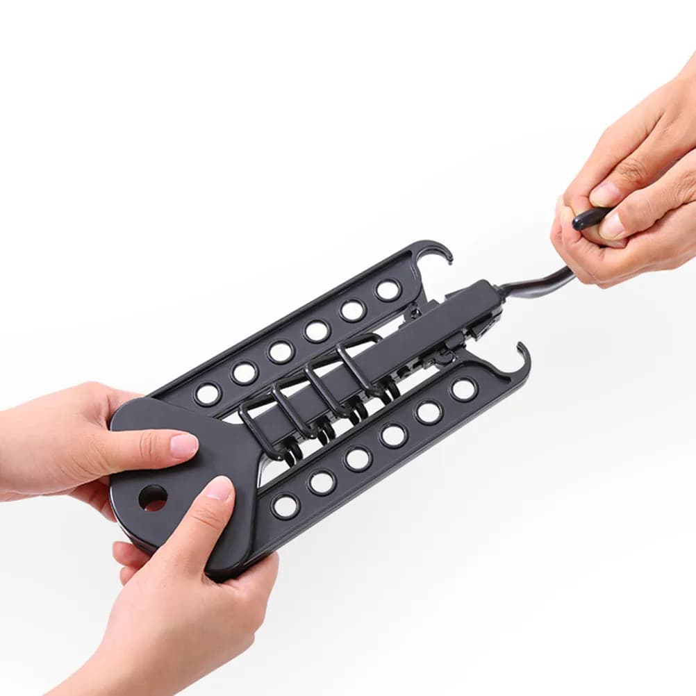 3Pcs Folding Hangers Rotatable Clothes Drying Racks PP Material 13 Holes Space Saver Home Dorm Laundry Organizer