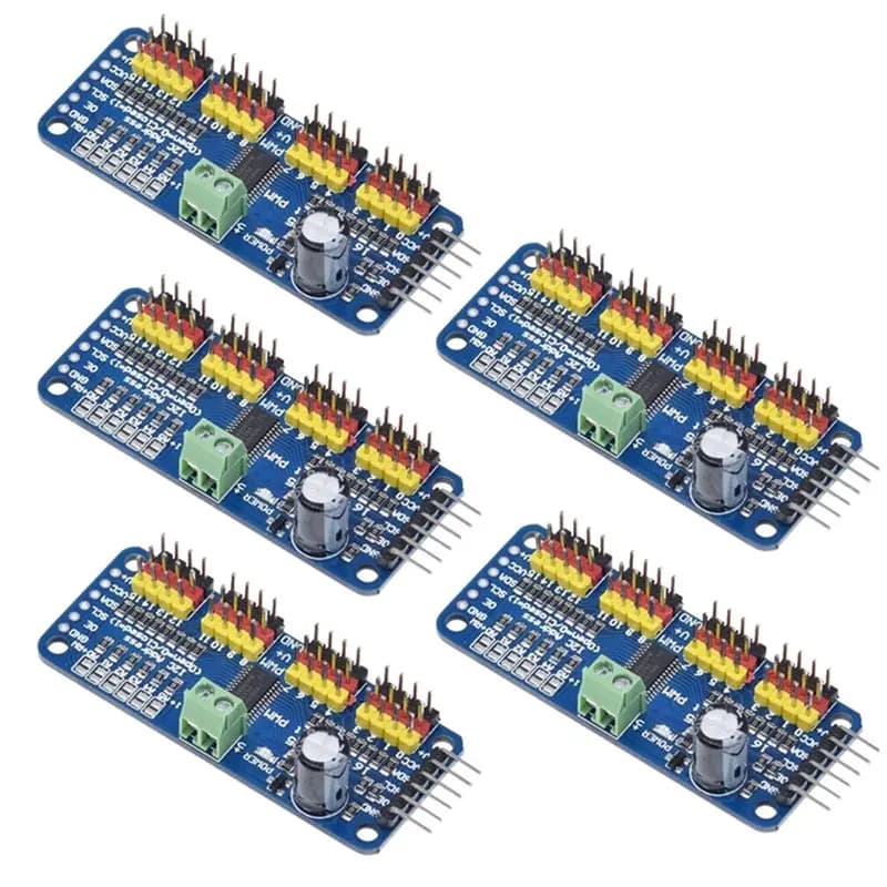 AS95-PWM Servo Shield Driver Interface I2C Module PCA9685 5 pieces PCA9685PW 16 channels 12 bits for Raspberry Pi