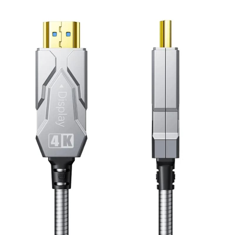 DTECH Cavo video maschio Hdmi in fibra ottica corazzato 15 m Hdtv Aoc 4K 60 Hz HDMI 2.0 Cavo in fibra ottica