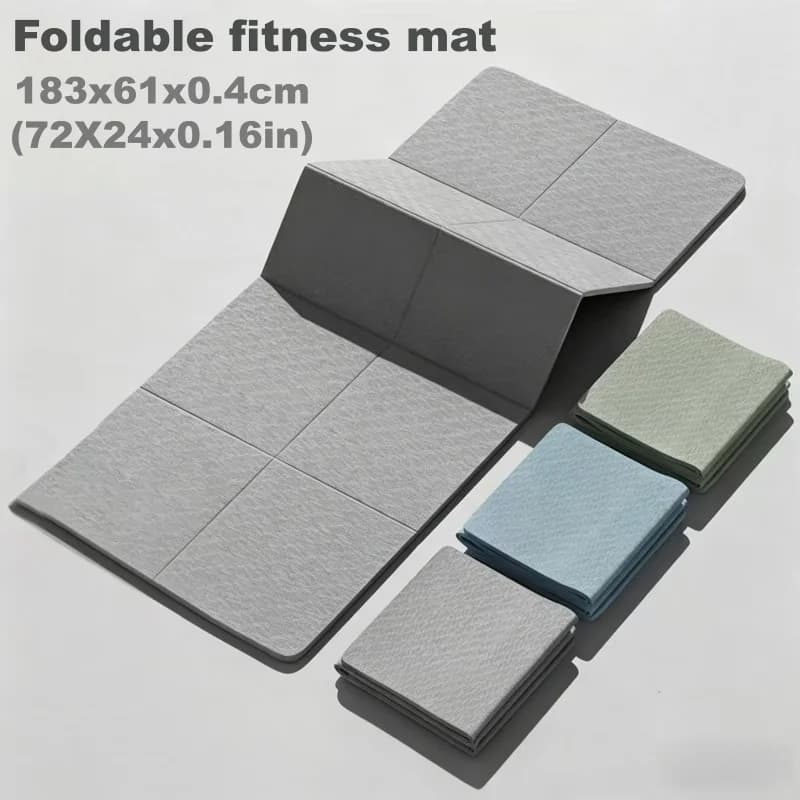 Tappetino Yoga Fonoassorbente Spesso, Tappetino Antiscivolo Pieghevole per Allenamento Domestico, Tappetino da Palestra ad Alta Resilienza per Esercizi