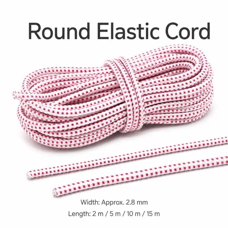 1/2/3Rolls 2~15M 2.8MM Round Super Elastic Band Strong Elasticity for DIY Handmade Jump Rope Home Sewing Accessories