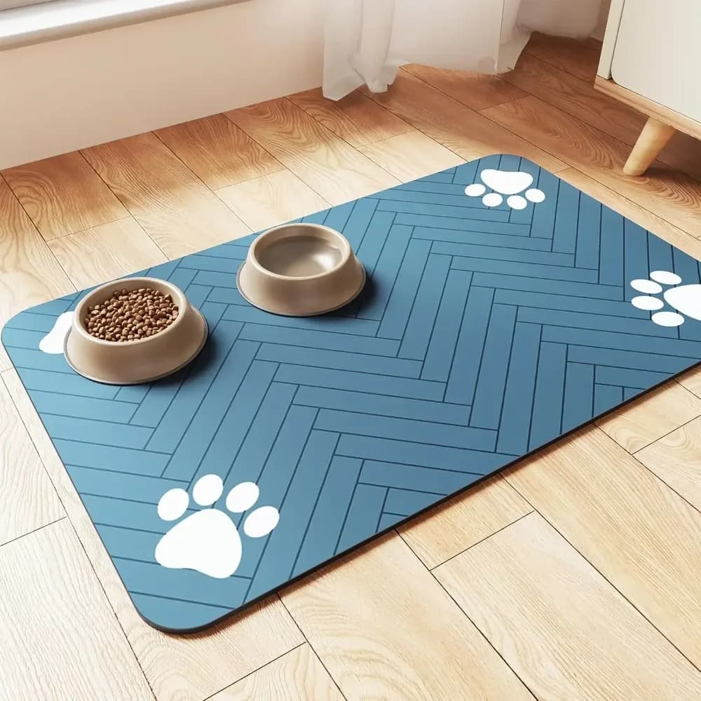 1PC Pet Placemat Dog Food Bowl Mat Drinking Feeding Placemat For Dog Cat Quick Dry Mat Waterproof Pet Bowl Pad Feeder Mats