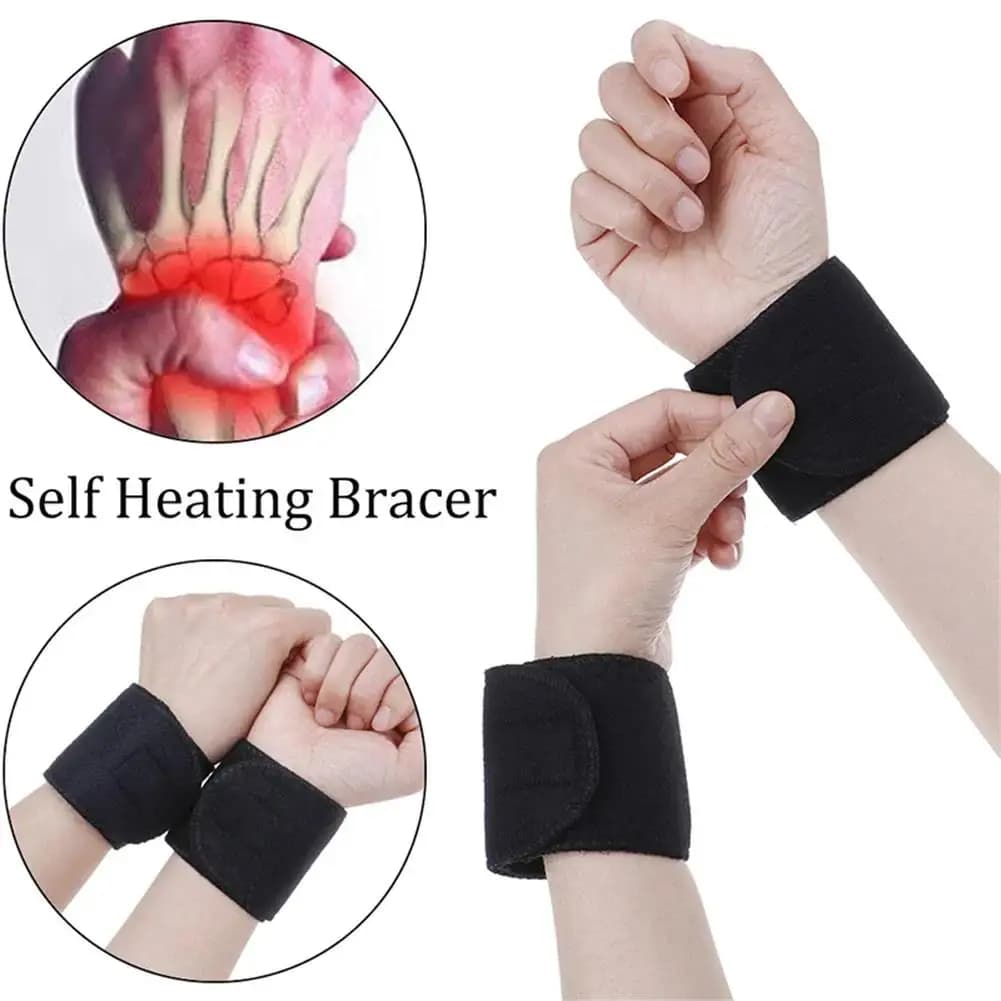 Nuovo 1pc Terapia Magnetica Auto-Riscaldamento Supporto per il Polso Brace Wrap Riscaldato Scaldamani Compressione Sollievo dal Dolore Cintura da Polso CALDO
