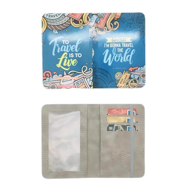20 pezzi di copertina personalizzata per passaporto a sublimazione in pelle PU, porta carte vuoto con funzioni multiple per fai da te