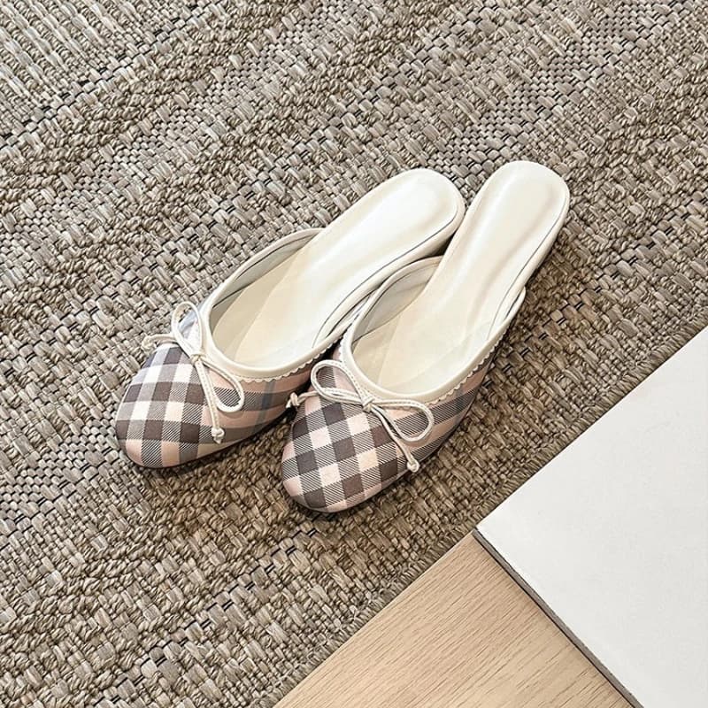 Summer New Arrival Stripe Print Pumps Women Flat Heel Shallow Casual Shoes for Daily Comfort Walk Flats Lady