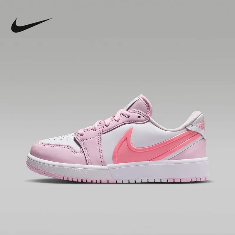NikeNew stylish AJ1 girls' shoes for older kids, comfortable, versatile, classic casual sneakers and sports shoesHQ2024-601