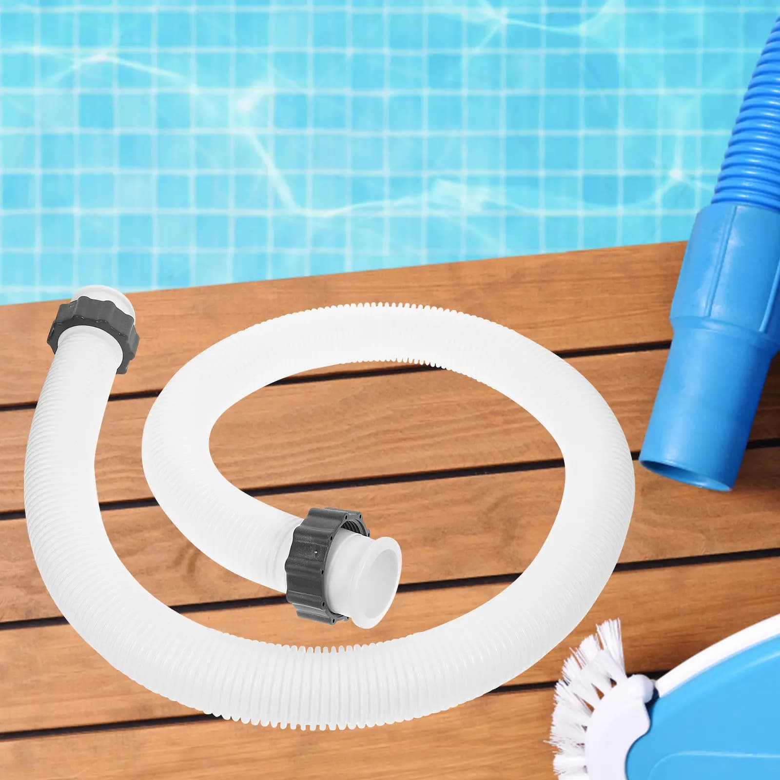 Tubo per Piscina Resistente per Pompa Filtro, Facile da Installare e Smontare, per Giochi d'Acqua in Giardino