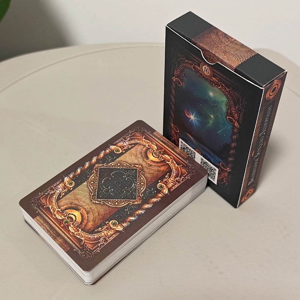 9*6cm Magic Mirror Lenormand, un sistema di divinazione deluxe a 40 carte (36 carte Lenormand + 4 carte extra) in lingua russa