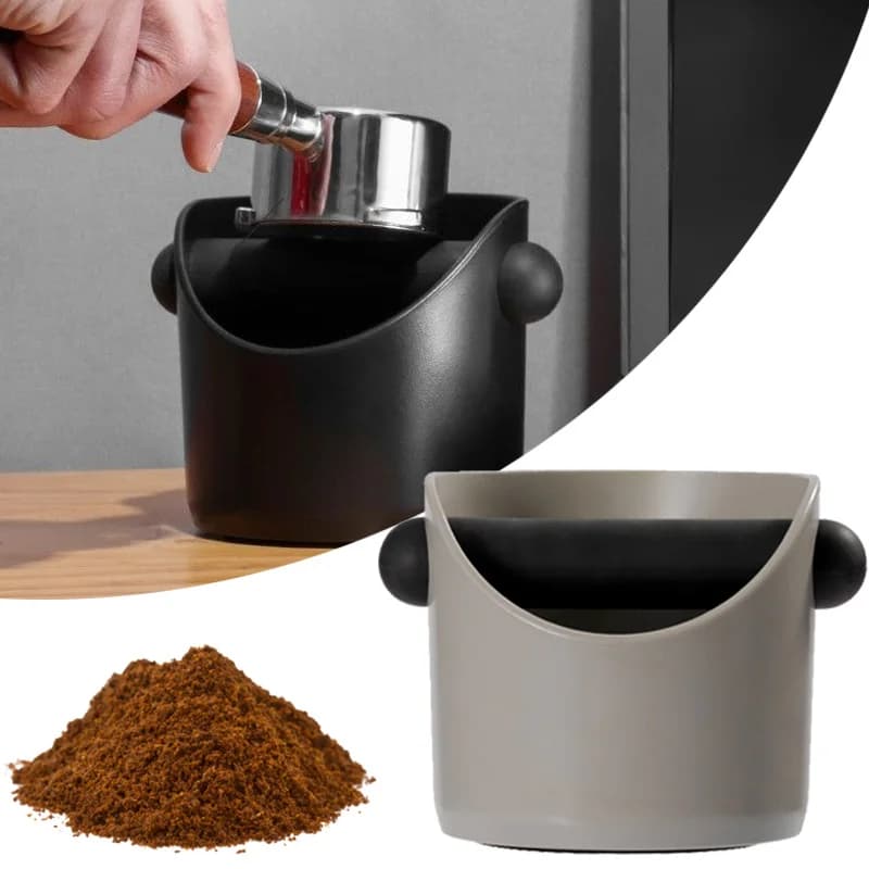 Secchio per polvere per fondi di caffè Maniglia per macchina per caffè espresso domestica Knockbox Contenitore per organizer Slot per rifiuti Contenitore per riciclaggio di rifiuti