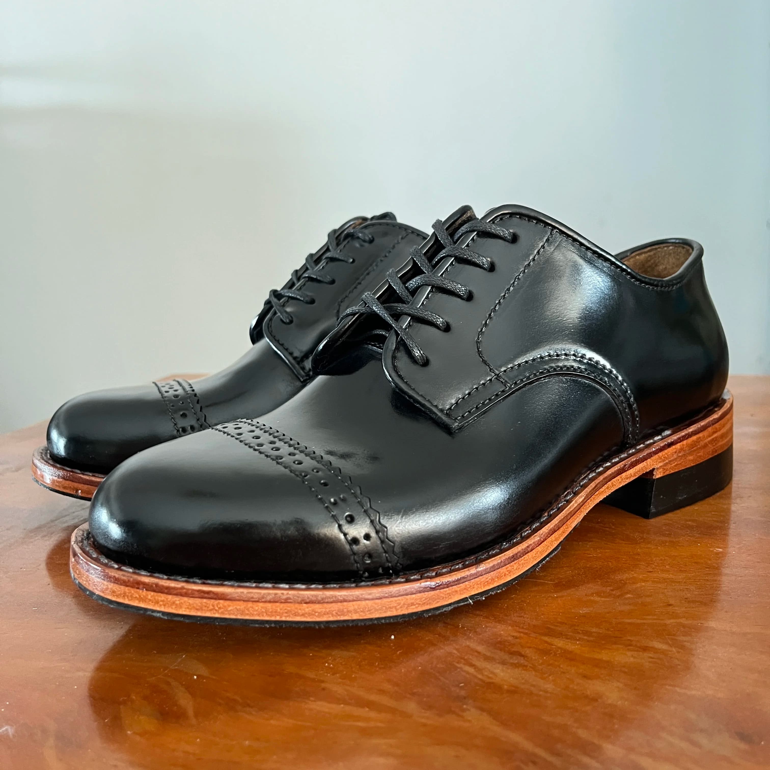 M1560 RockCanRoll Goodyear Welted Cordovan Derby Boots Durable Italian Leather Custom Made Available Super Quality