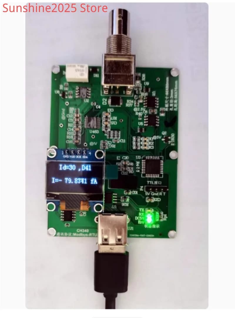 Picoamperometro, modulo di misurazione corrente debole ad ampio raggio D41-USB 10pA-1A