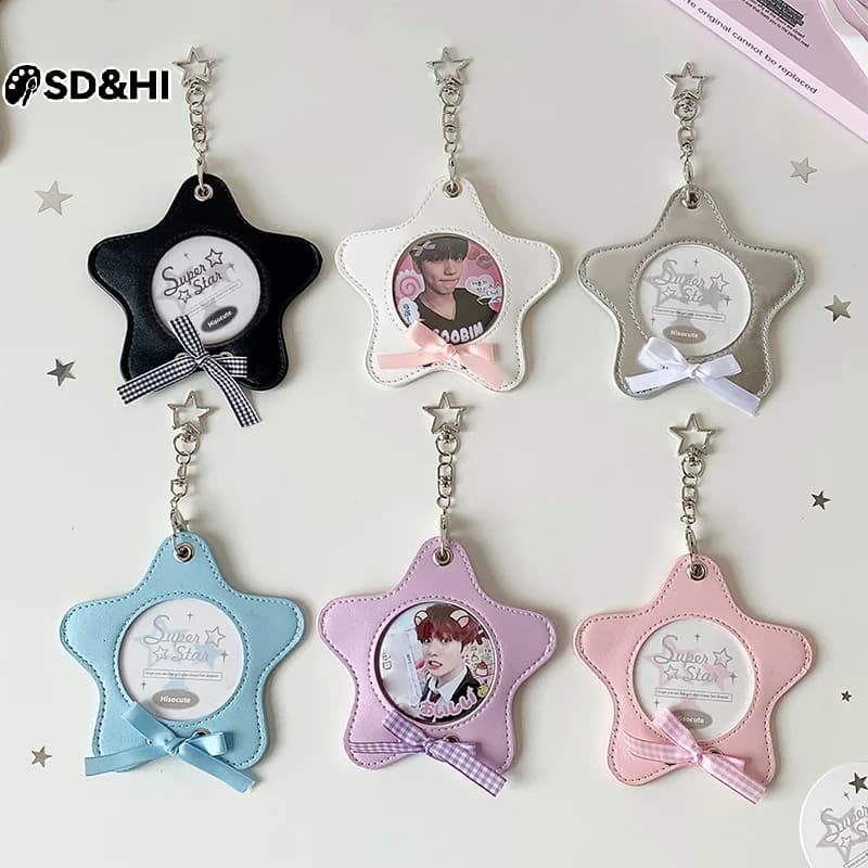 Portafoto in Stile Coreano INS, Porta Carte Fotografiche da 3 Pollici per Ragazze e Idol, Decorazione per Zaino, Portachiavi Regalo