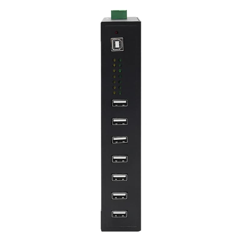 UOTEK Industrial USB Hub 7-Port DC12~48V USB 2.0 Standard voltage with USB static protection ±8KV Multi-system support UT-807
