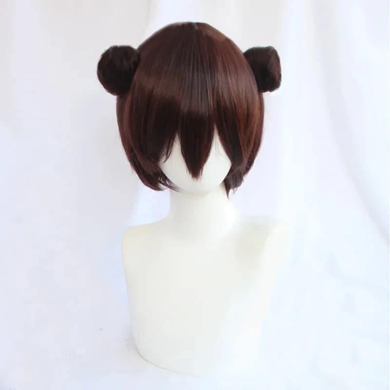 Short Brown Synthetic Tent with Two Cosplay Soul Hair Heat Resistant Halloween Party Wig + Frk;3, c'5.b;8'