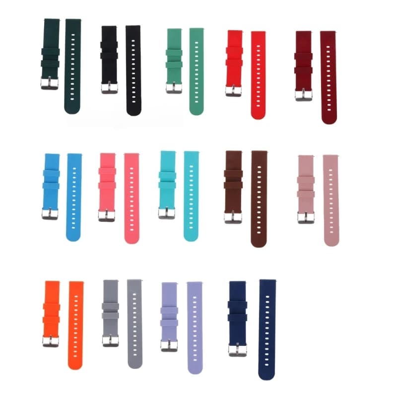 Cinturino in Silicone 20/22mm cinturino da polso morbido a sgancio rapido per Samsung Huami Huawei Garmin Xiaomi Smart Watch sostituzione del braccialetto