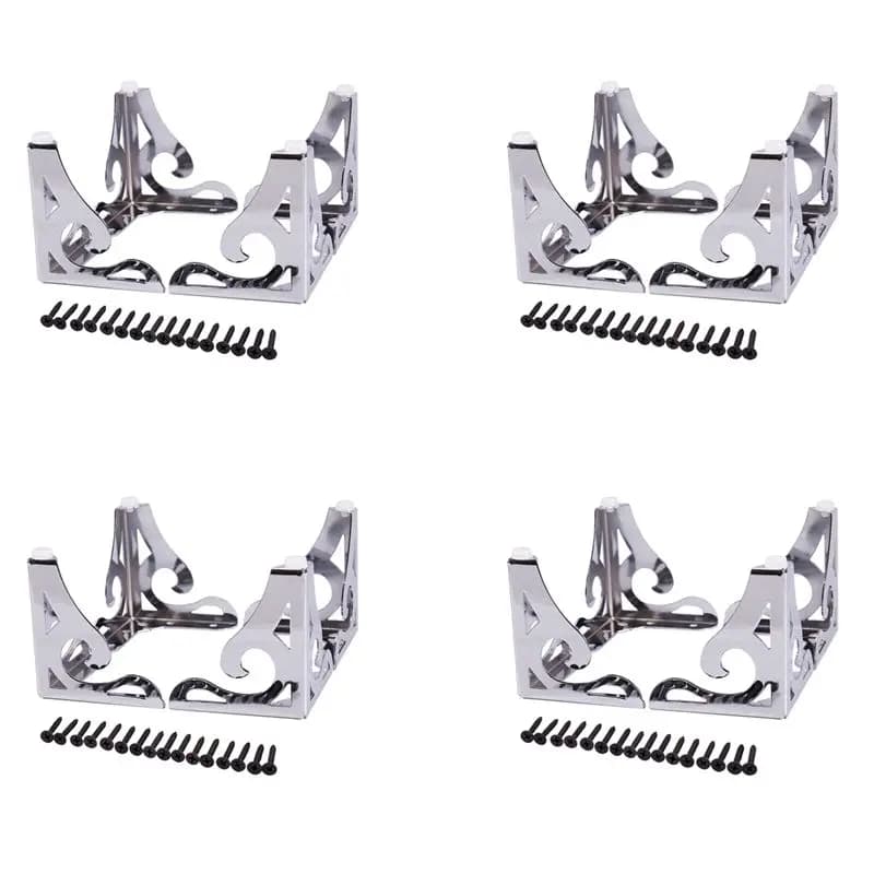 VEHO - Gambe per Divano in Metallo Traforato, Stile Moderno, per Divani, Tavoli, Armadietti, Set da 16 Pezzi (10CM)