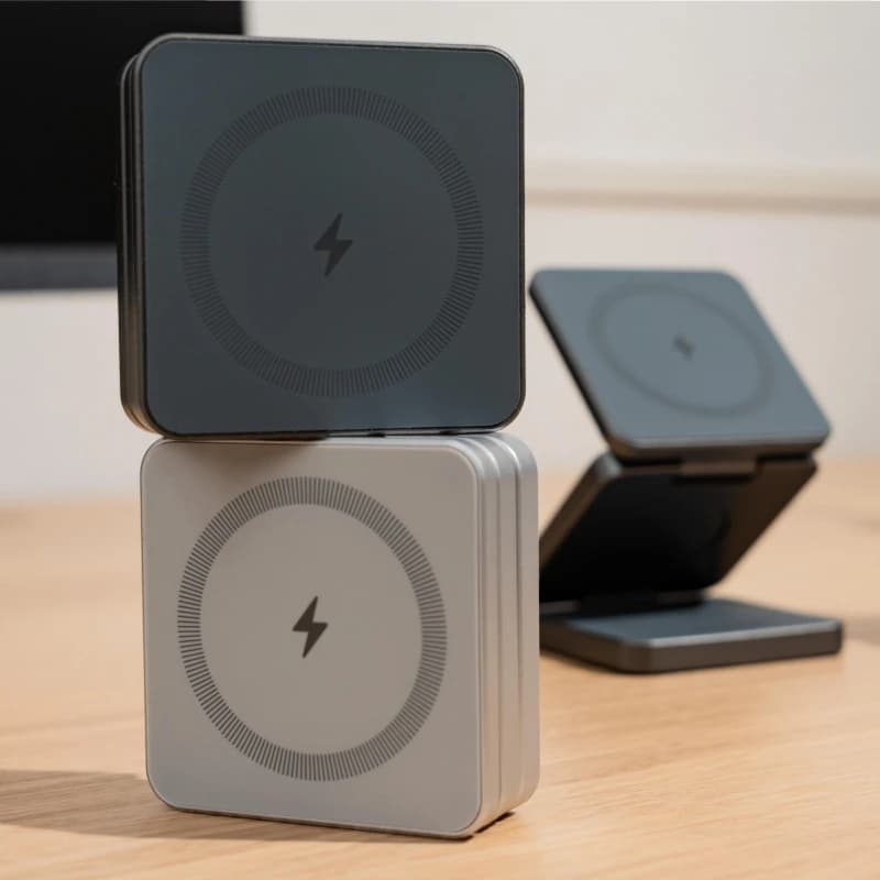 15W 3 in 1 Magnetic Wireless Charger Phone Foldable Charger Support for iPhone 15 14 13 12 Samsung S23 S22 AirPods 3 Pro iWatch 8