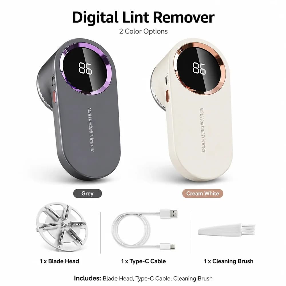 LED Digital Electric Fabric Shaver USB Rechargeable Clothing Lint Remover Portable Fuzz Pellet Trimmer Tool For Sweater Clothes