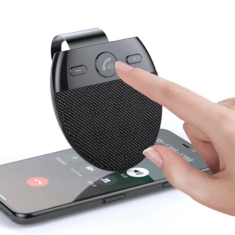 Altoparlanti wireless per auto BT 5.0 per veicoli Kit vivavoce per auto Vivavoce Bluetooth vivavoce Visiera parasole Lettore musicale con microfono