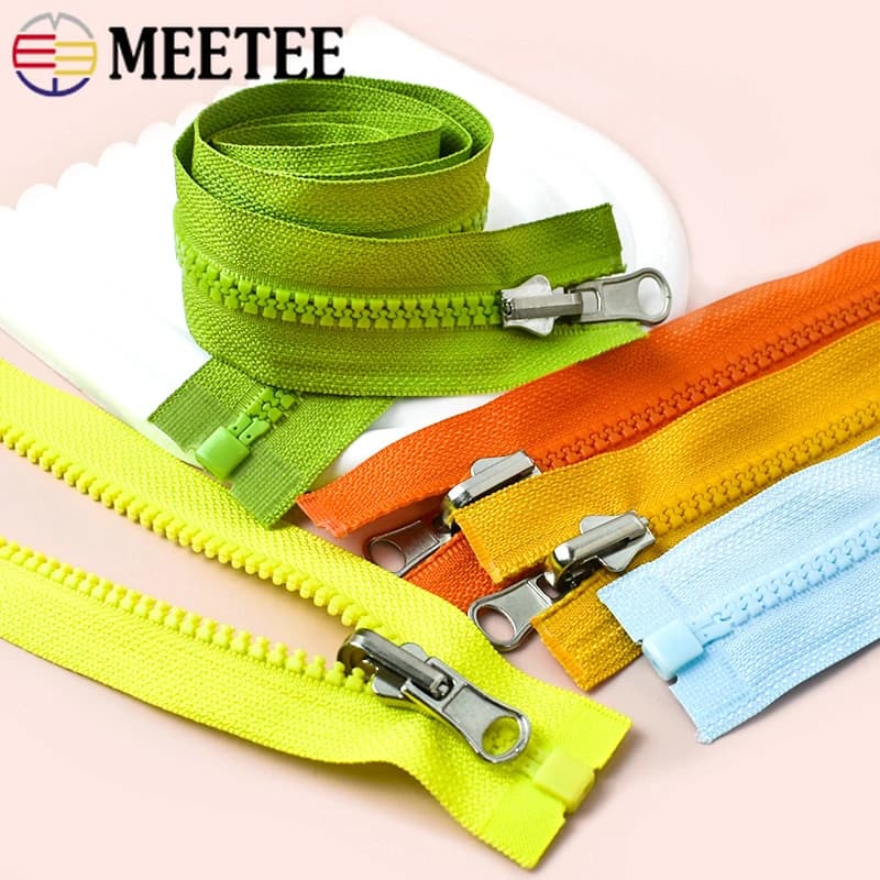 1/2/3/5Pz 5 # Cerniera in resina 70 cm Zipper open-end Decorazione borsa Giacche con cerniera a doppio lato Chiusura cerniere Kit di riparazione Accessori per cucire fai da te
