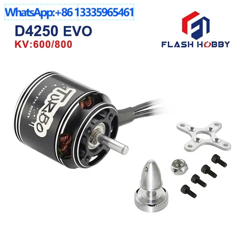 FLASHHOBBY D4250EVO Motore Brushless 600KV 800KV Motore DC Scopino Elettrico Fly