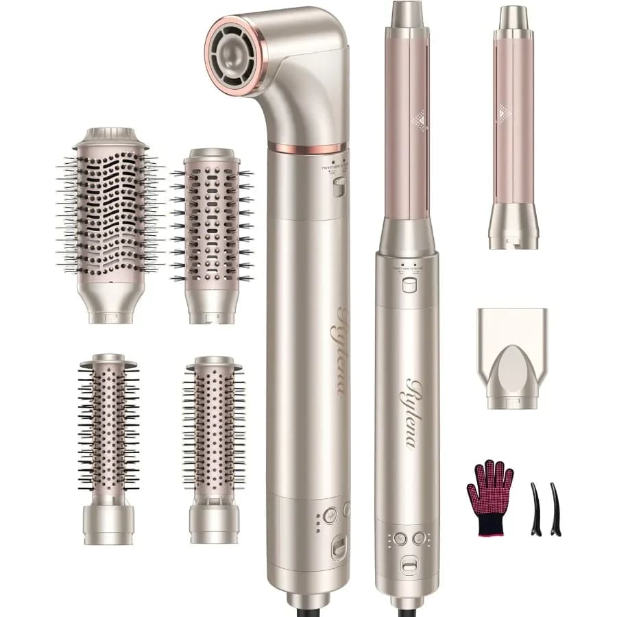 Air Styler Pro 2025 8 in 1 hairdryer brush for quick drying Automatic curling Polishing 8 stickable heads 110 000