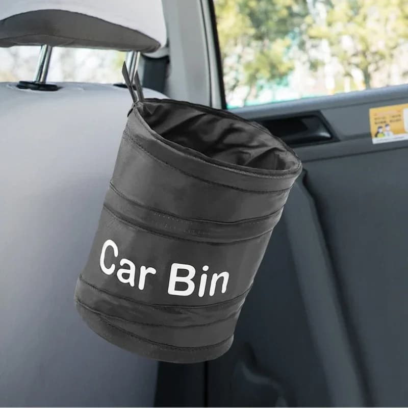 2026-Car Trash Portable Vehicle Garbage Can Foldable Pop-up Waterproof Bag Waste Basket Auto Accessories Interior Car Accessory