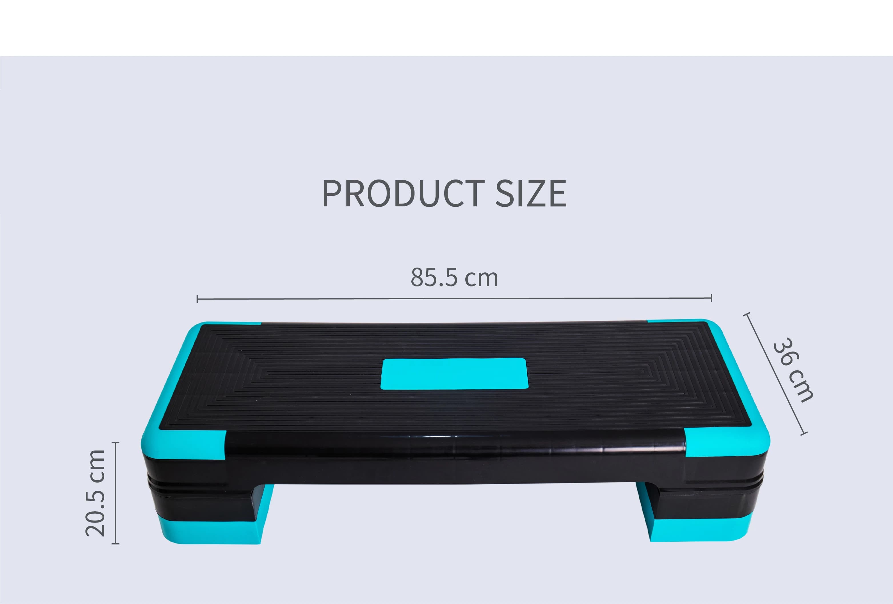 Customized Step Fitness Platforms with Removable Aerobic Pedals, Anti-slip, Bicolor, Height Adjustable, with Weight Plates
