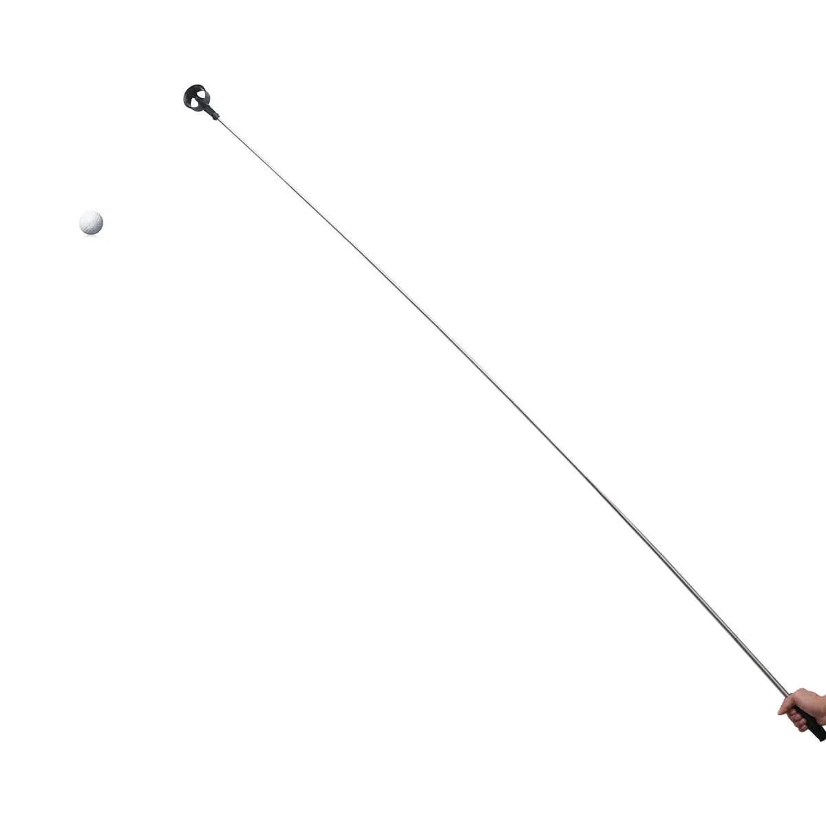 Raccoglitore di Palline da Golf Telescopico in Acciaio Inossidabile, Asta di Prolunga da 2 Metri, Facile da Trasportare, per Recupero Palline da Golf in Boschi, Acque e Boscaglie