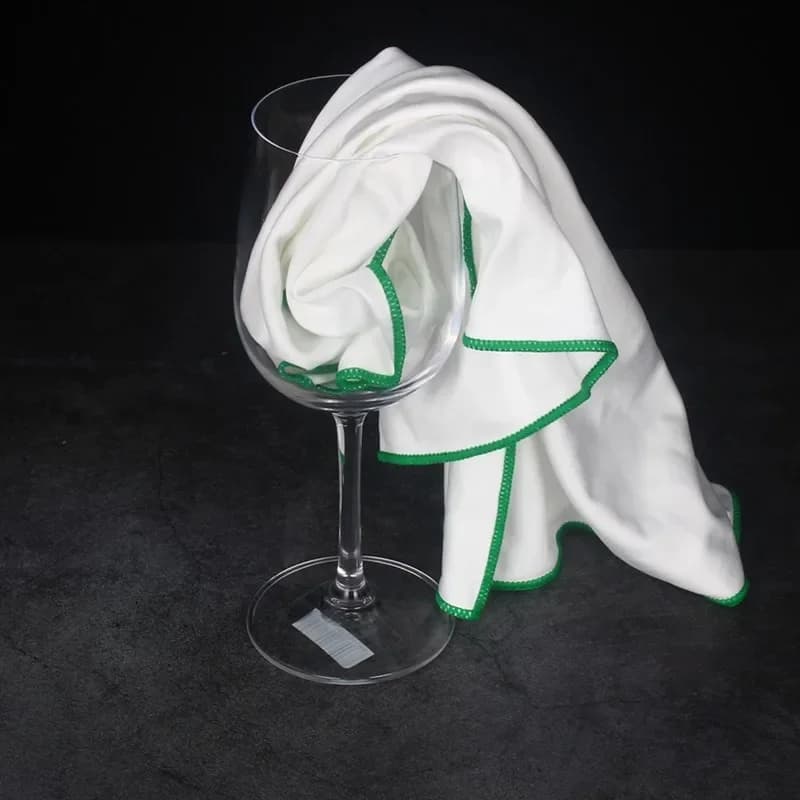 1Pc 35x50cm Asciugamano da cucina in tinta unita Bicchiere da vino Assorbe i stracci d'acqua Home Bar Panno lucido Strumento per la pulizia delle finestre