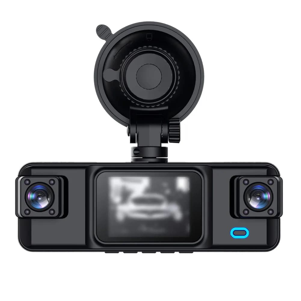 Set Telecamera per Auto HD 1080P, Dash Cam Anteriore e Interna in ABS, Posteriore Grandangolare, Registrazione in Loop, Sensore G, Accessori per Veicoli