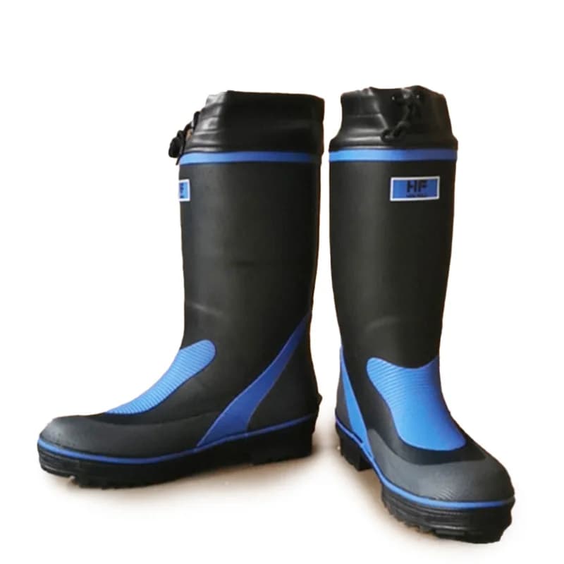 Stivali da caccia da pesca impermeabili, stivali da pioggia alti con suola in gomma per trampoliere, scarpe da trekking per pesca su roccia antiscivolo, scarpe da acqua