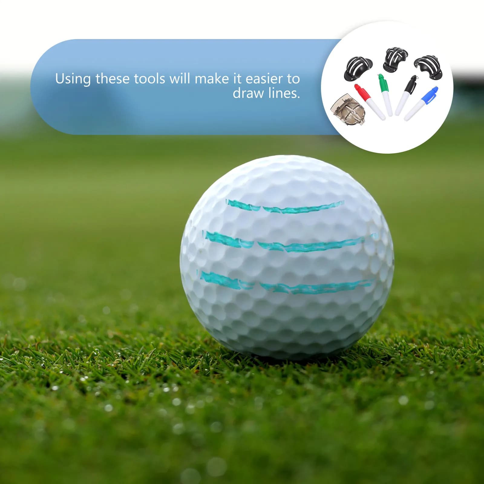 1Set Golf Line Marker Marker Lightweight Alignment Clip Golf Ball Liner Scriber Tool for Accurate Putting Swing