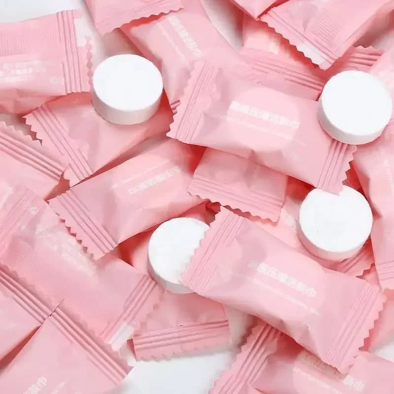50PCS For Compressed Towels Sensitive Compressed Bag Suitable Travel In Skin Cotton Cleansing Towel Disposable Face Pack