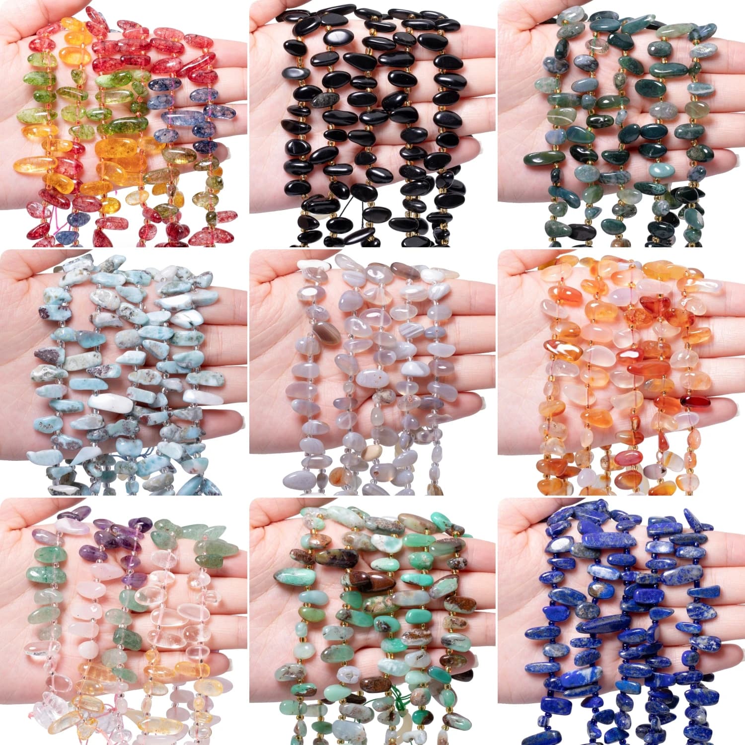 Perline di quarzo agata di pietra naturale irregolare da 10-14 mm per ciondoli fai da te orecchini collana creazione di gioielli forniture artigianali