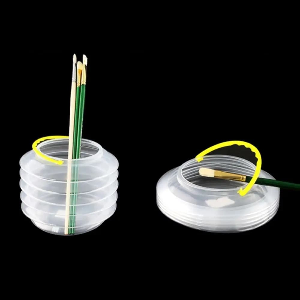 Contenitore Trasparente Mini per Lavaggio Penne da Calligrafia, Porta Pennelli per Artisti e Studenti, Accessori per Pittura