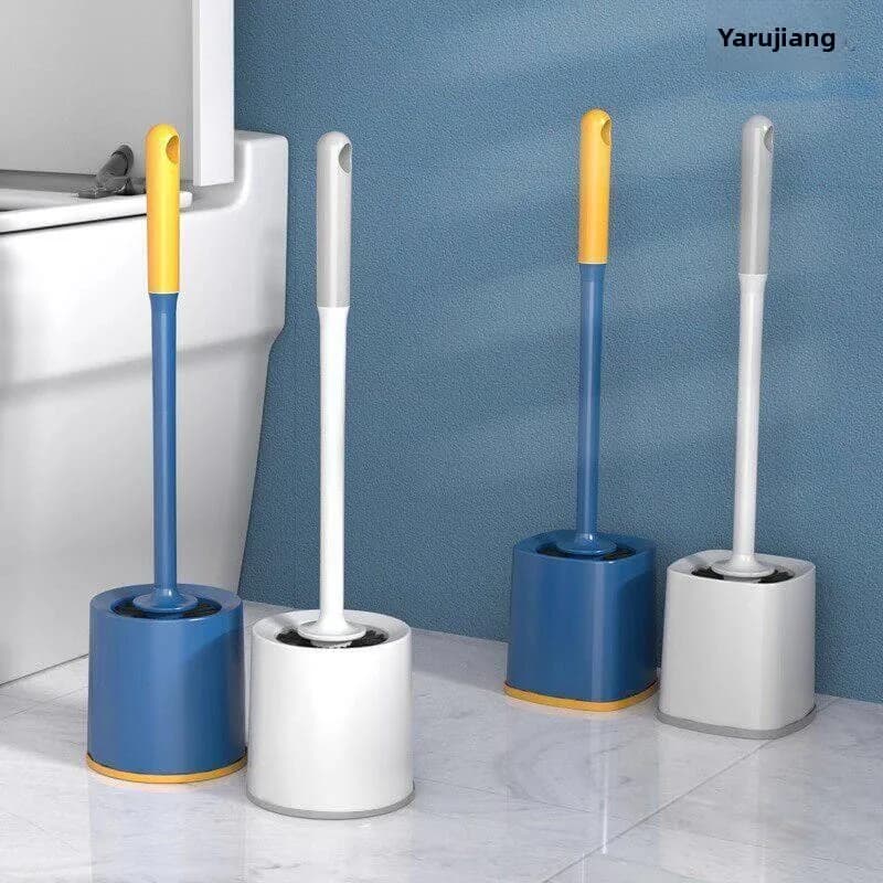 Premium Toilet Brush Set with Base Household Bathroom Cleaning Tool No Dead Angles Cosmetic Room Toilet Cleaner Brush