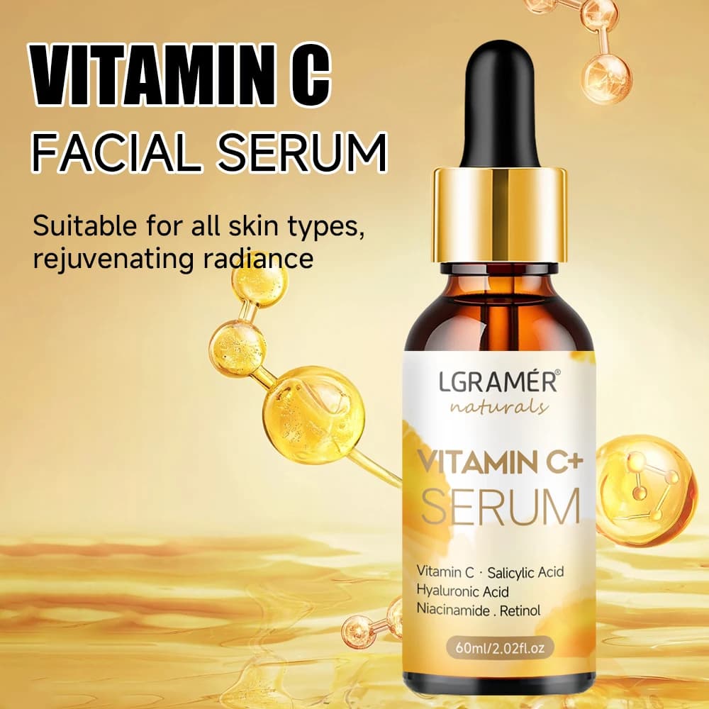 Vitamina C Acido ialuronico Retinolo Essenza viso Idratante Ringiovanente Adatto a tutti i tipi di pelle Idratazione profonda Durata