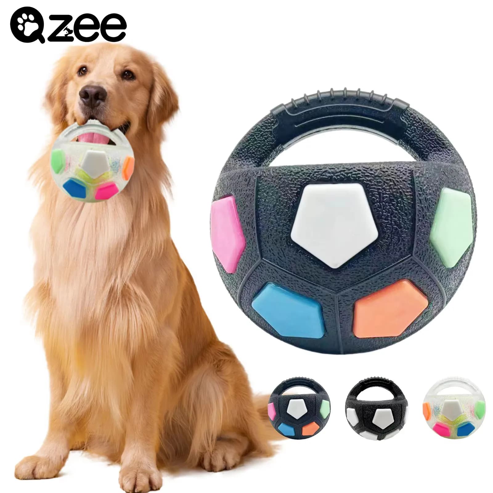 Nuovi giocattoli per cani da compagnia a forma di palla da tennis da calcio, sollievo dalla dentizione durevole per accompagnare i giocattoli di cigolio per l'allenamento all'aperto