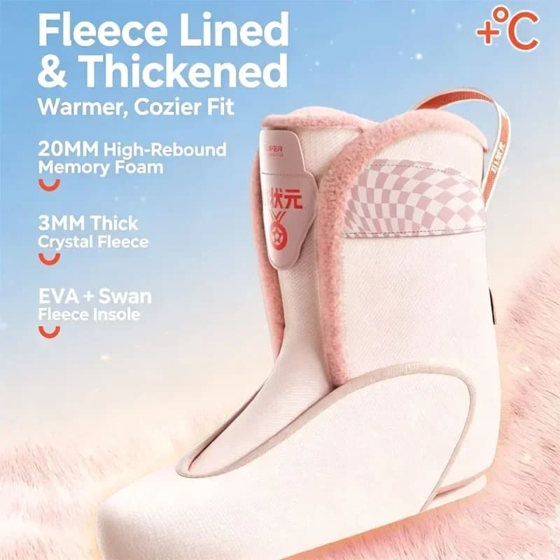 Kids Adults Ice Skates Fleece Lined Thickened Ice Skating Boots Boys Girls True Ice Skating Shoes for Indoor Outdoor IceRink