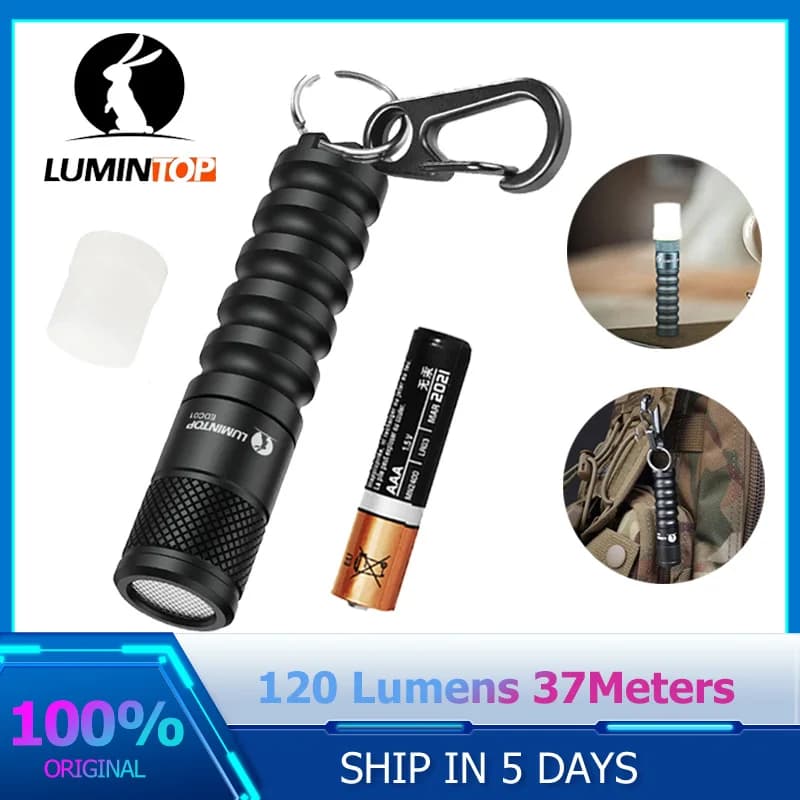 Lumintop EDC01 XP-G3 120 lumen Mini torcia EDC 3 modalità lampada a LED portachiavi impermeabile luce batteria AA torcia portatile tascabile