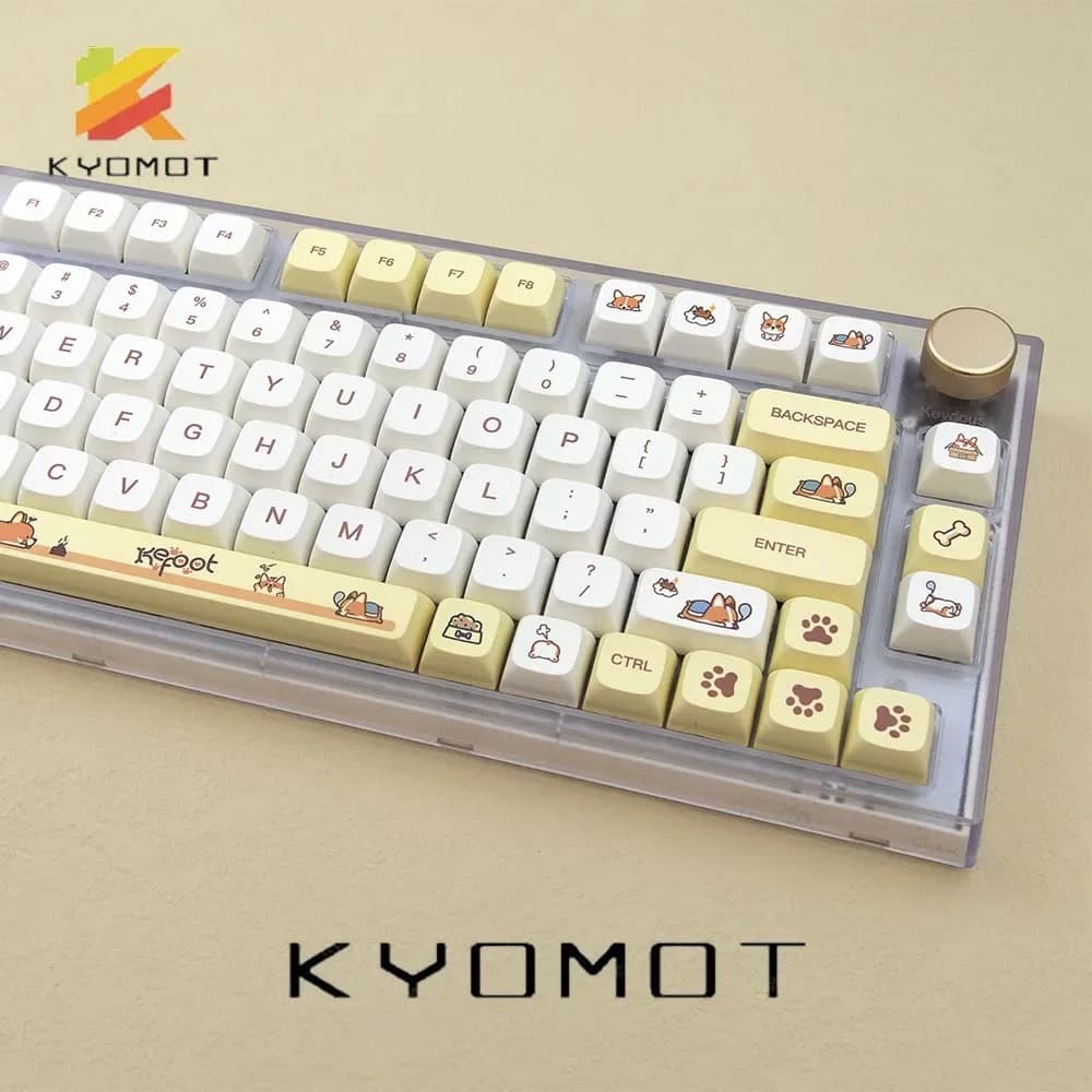 Nuovo Carino Corgi Dog Copritasti PBT Dye Sub XDA Profilo 135 tasti per Cherry MX Switch FAI DA TE Personalizza Layout Filco Tastiera Meccanica