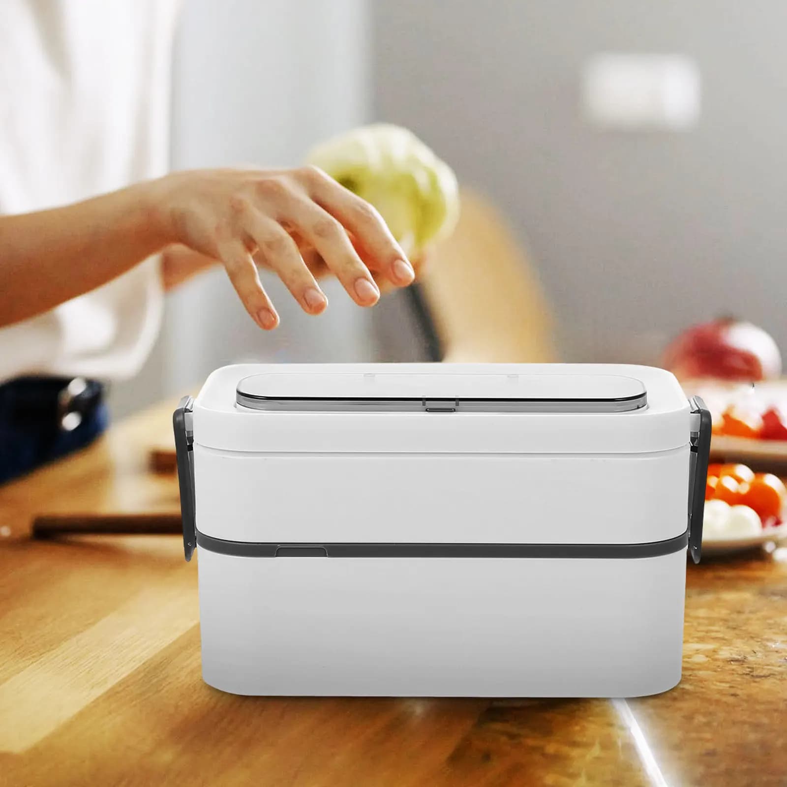 Set da 1 Contenitore Portatile per Pranzo, Scatola Bento per Microonde, Contenitore Ermetico per Alimenti per Lavoratori d'Ufficio, Studenti, Campeggio e Uso all'Aperto