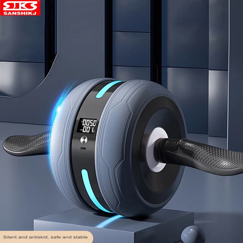 Smart Auto Bounce Ab Roller, Abdominal Wheel for Camping, Quiet Fitness, Abdominal Reinforcement Wheel