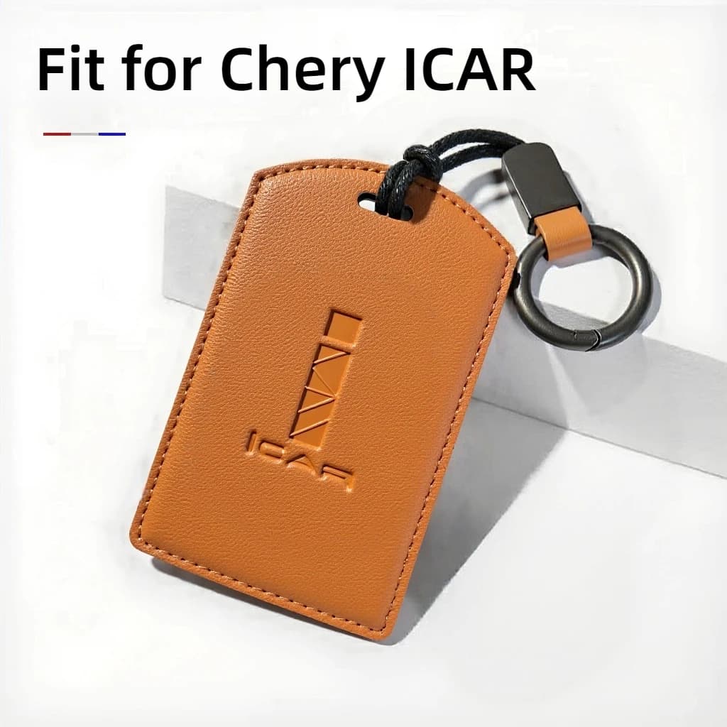 Adatto per Chery ICAR 03T V23 Portachiavi per chiave auto Custodia per smart card NFC Guscio protettivo in pelle scamosciata