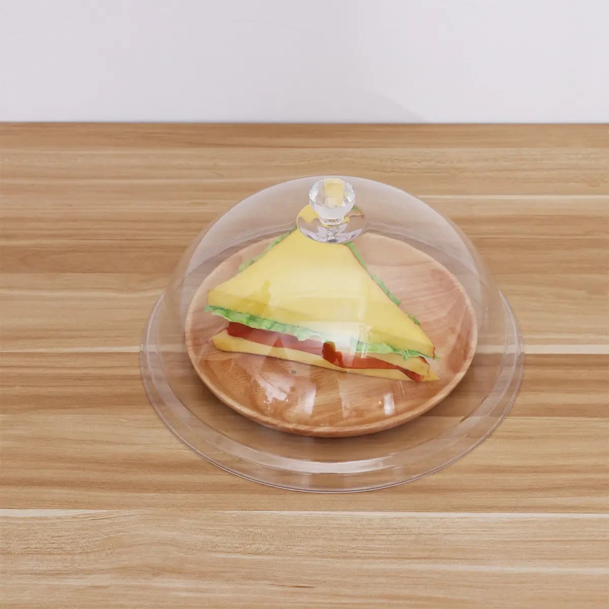Copertura Trasparente Piccola per Alimenti in Acrilico Sigillata Circolare da 0,5 cm Anti Mosche Insetti Polvere Protezione Portatile Schermo Isolante
